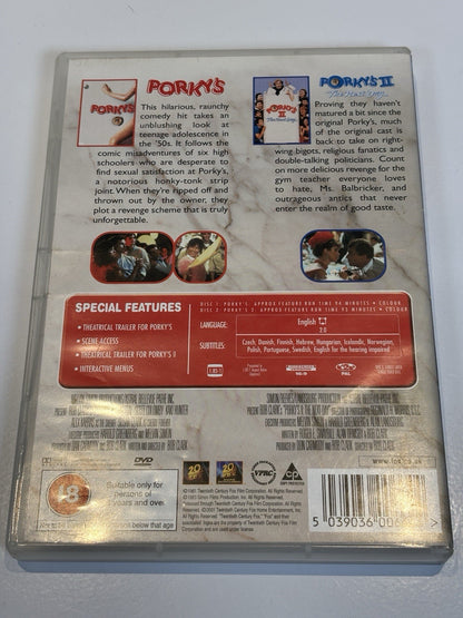 Porky's / Porky's II The Next Day 2 x DVD Set Two Films Two Discs Porkys