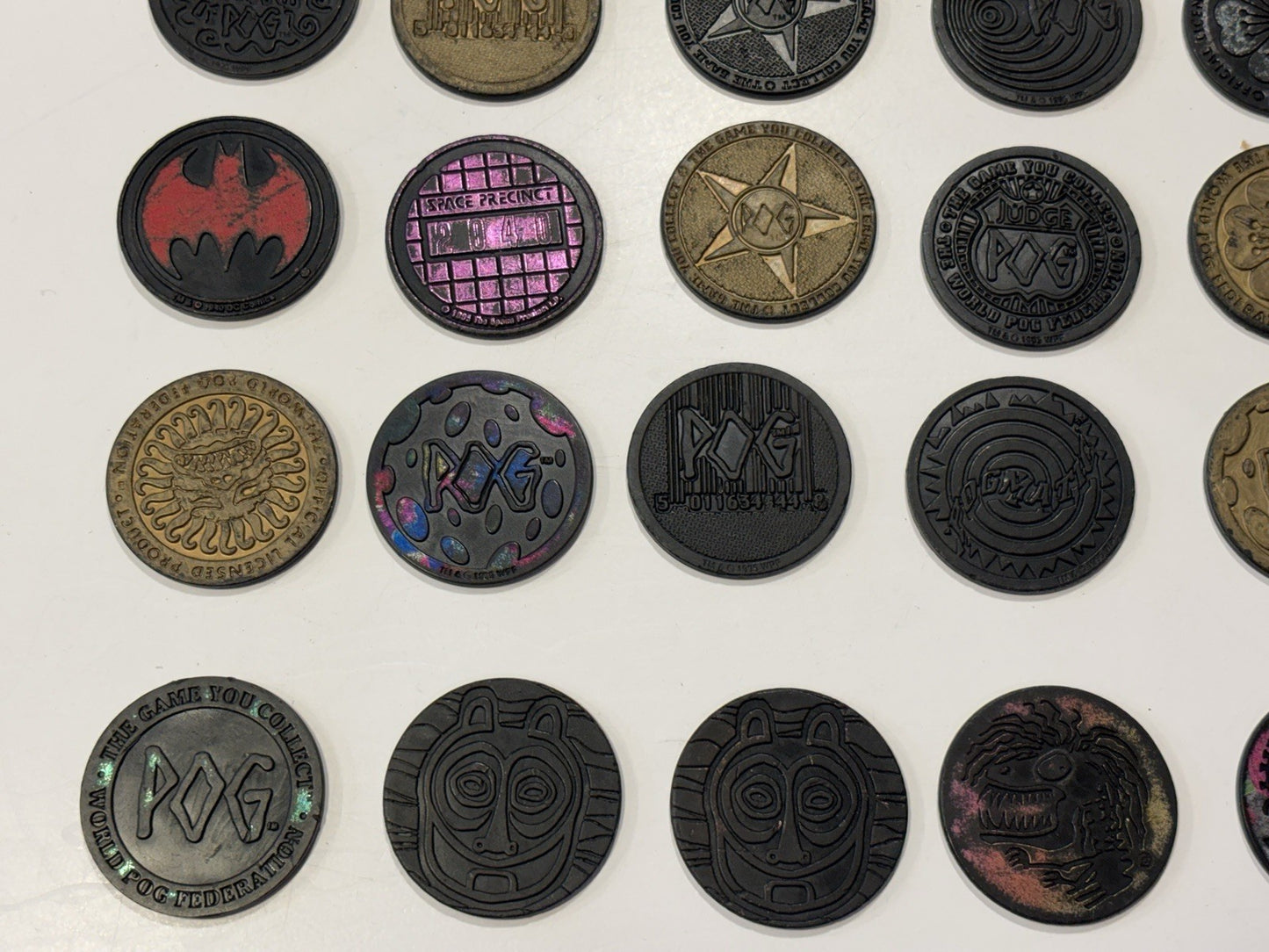 Huge 90’s Pog Collection Including 37 Slammers Pogs Pogz