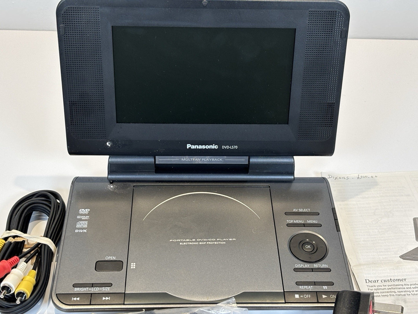 Panasonic DVD-LS70 Portable DVD Player (7")