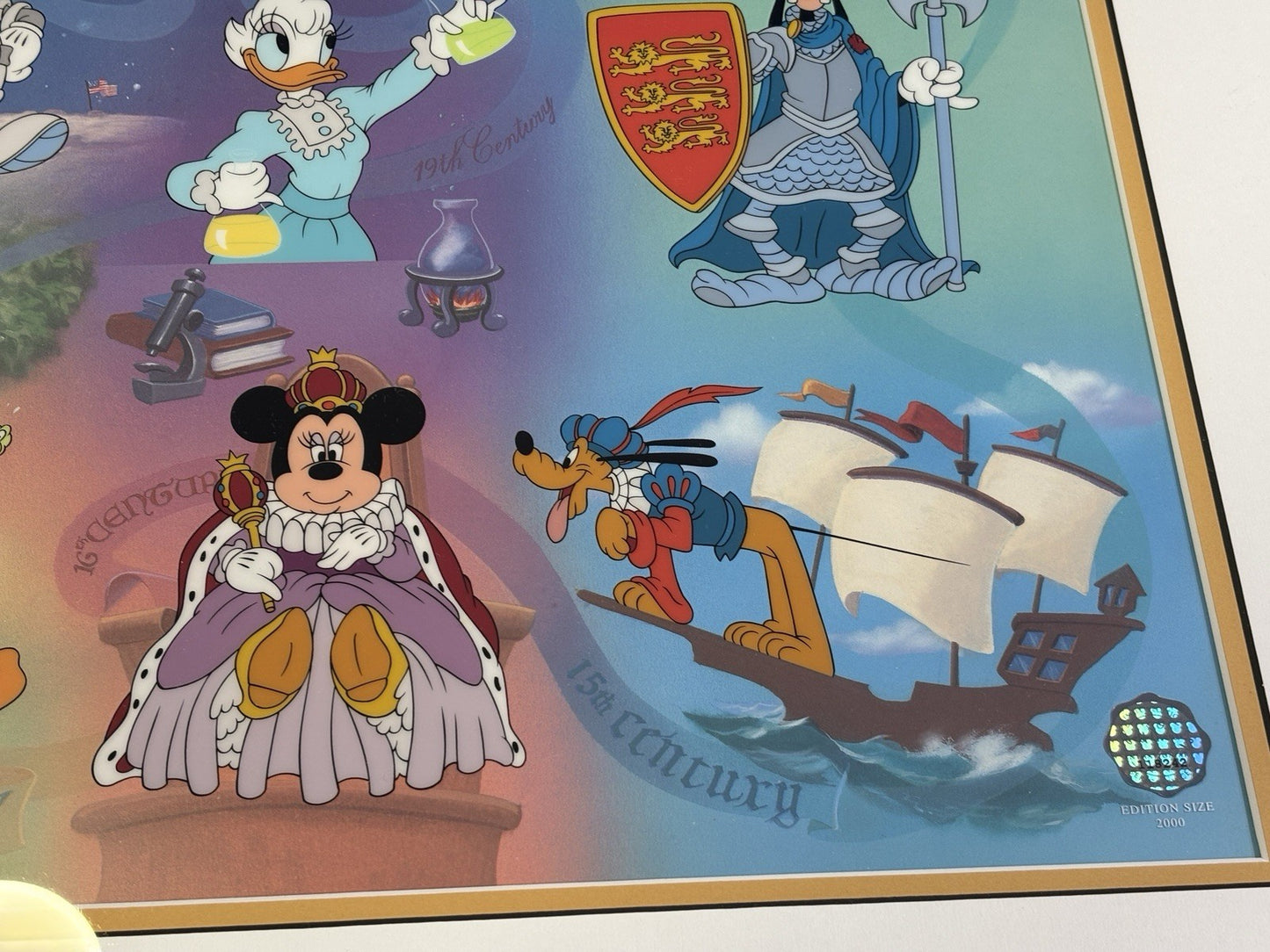 Disney LE 2000 "MILLENIUM MILESTONES" SERICEL A w/COA Art Print