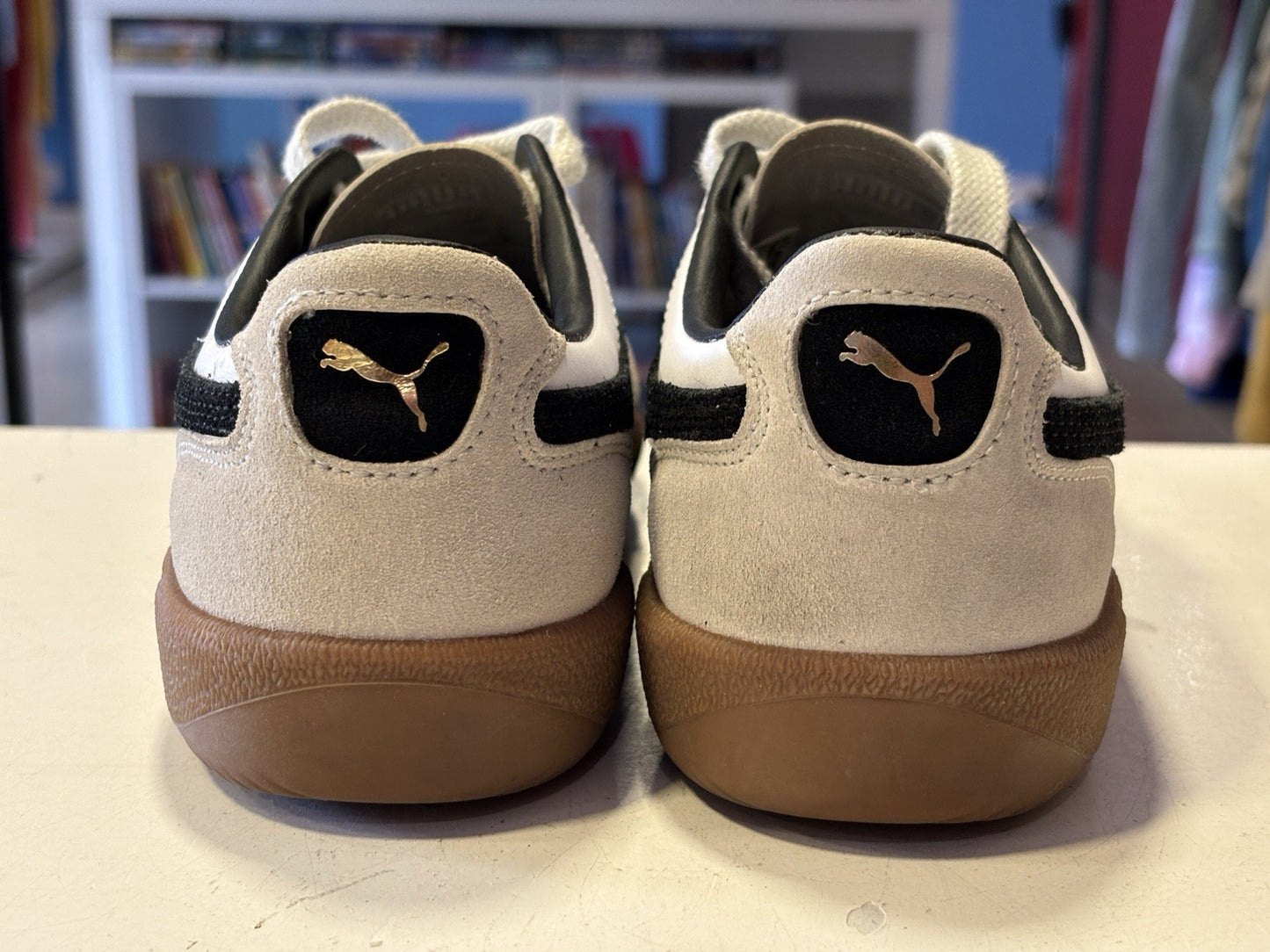 Puma Palermo White Casual Shoes Sneakers Size UK 5.5