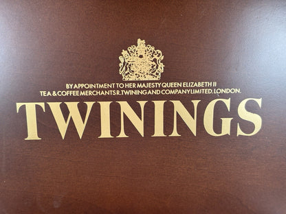 Twinings Deluxe Wooden Tea Box with 12 Compartments – Elegant & Collectible