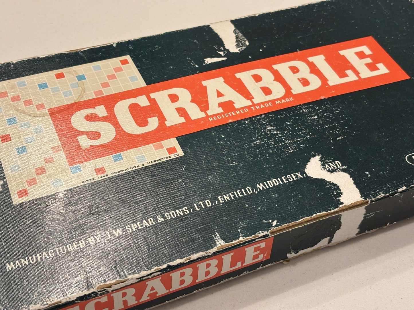 Vintage 1948 (40s) Scrabble Board Game by J.W. Spears & Sons Ltd - Complete