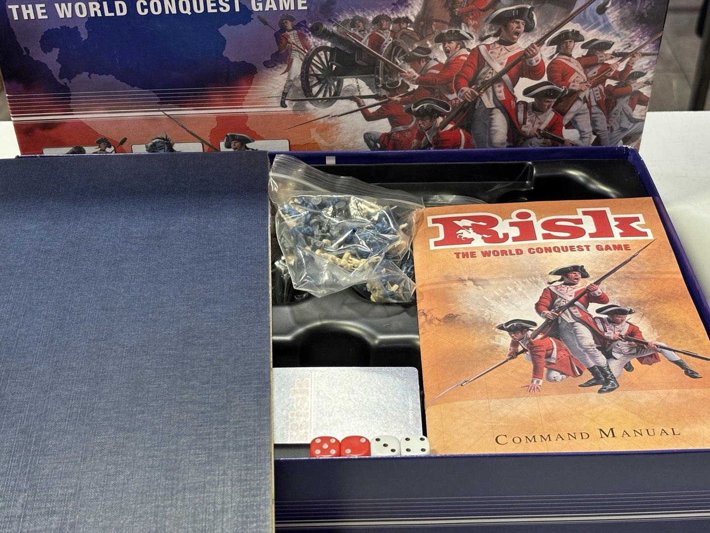 RISK BOARD GAME - PARKER/HASBRO 2004 -GOLDEN CAVALRY PIECE EDITION