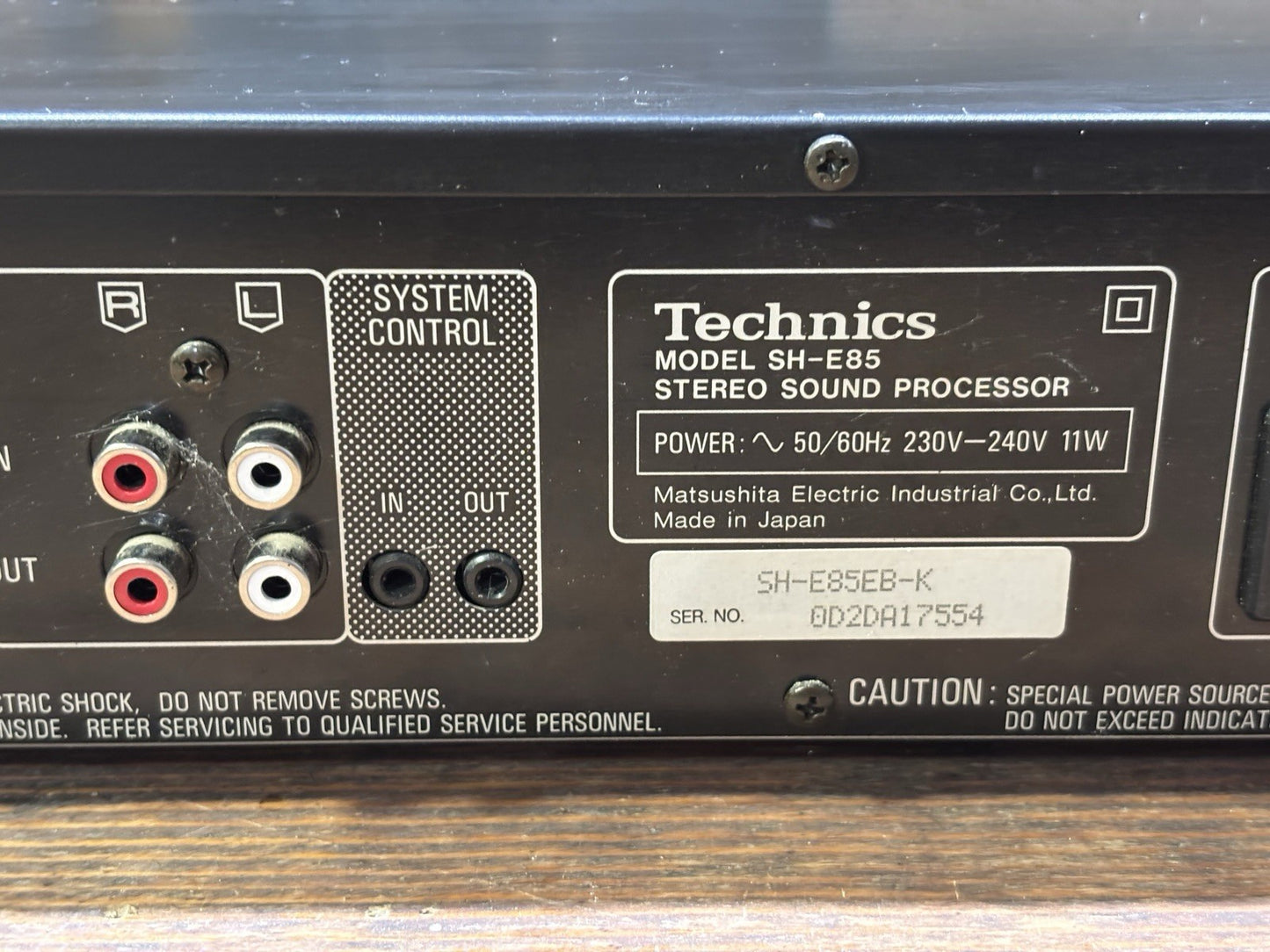 Technics SH-E85 Stereo Sound Processor/ Graphic Spectrum Analyser Fully Working