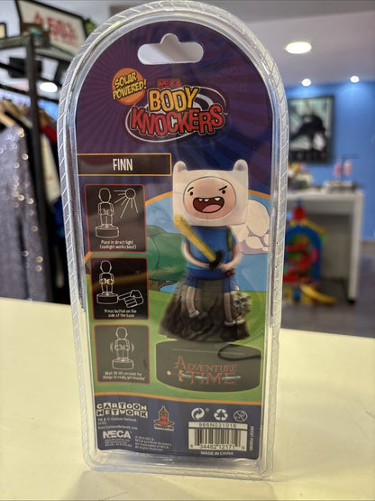 NECA Body Knockers Adventure Time Finn Solar Powered 6" Bobble Figure Sealed