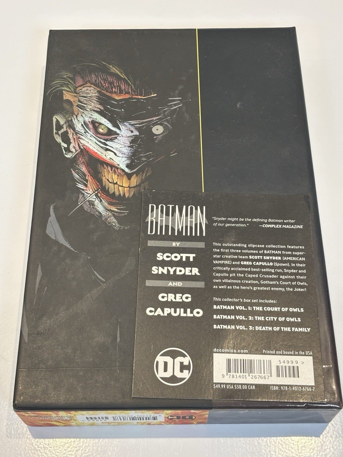 Box Set of 3 Graphic Novels Batman By Scott Snyder & Greg Capullo Paperback 2016