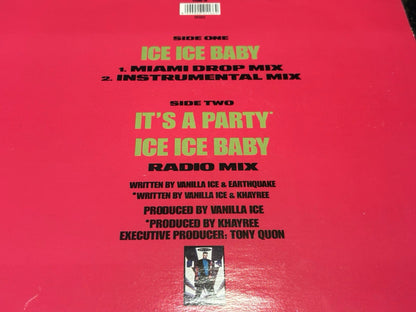 VANILLA ICE - ICE ICE BABY 12" INCH EXTENDED MAXI SINGLE VINYL RECORD