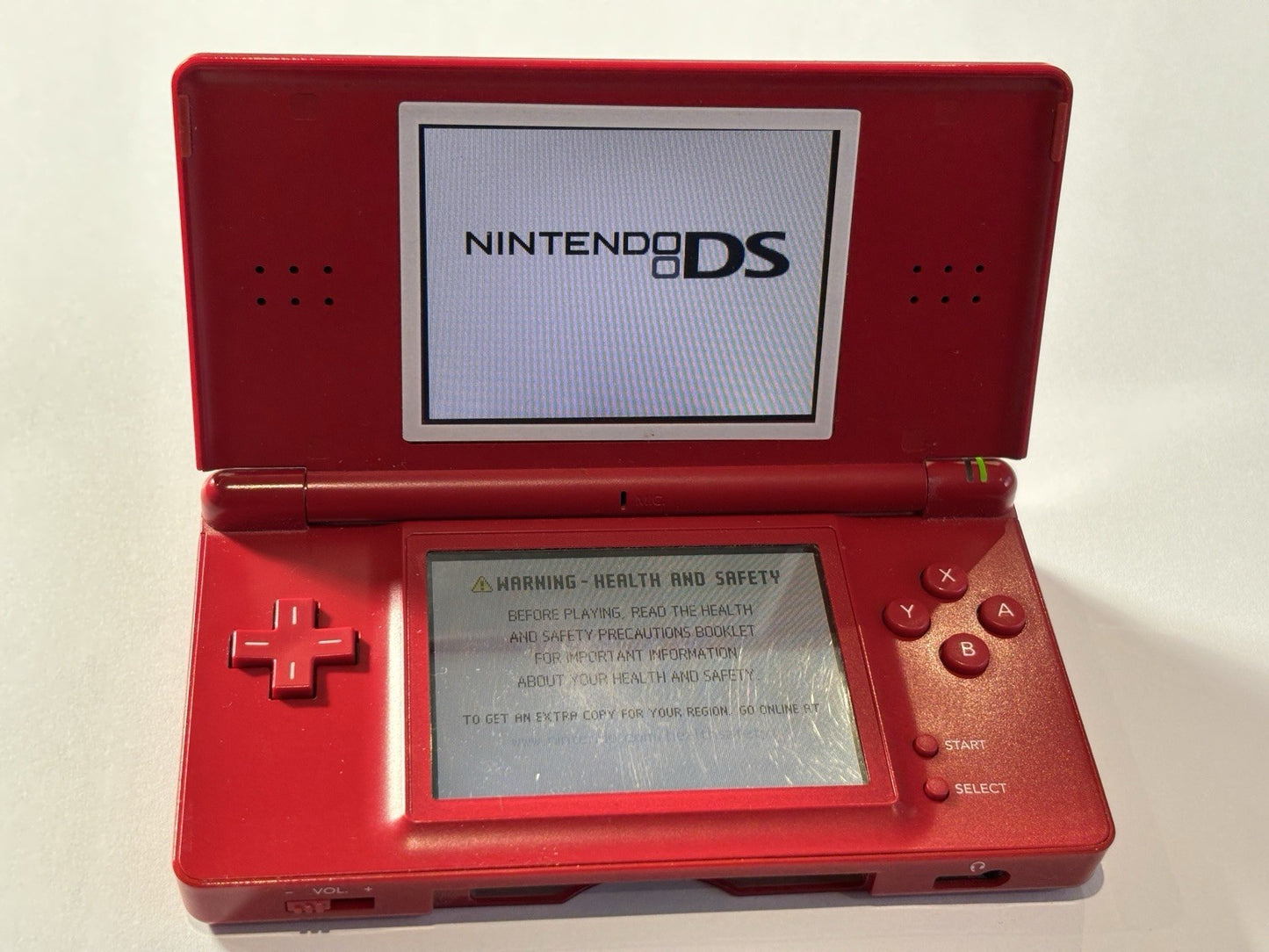 Nintendo DS Lite Red Handheld System Console Includes Cable, Stylus + Cats Game