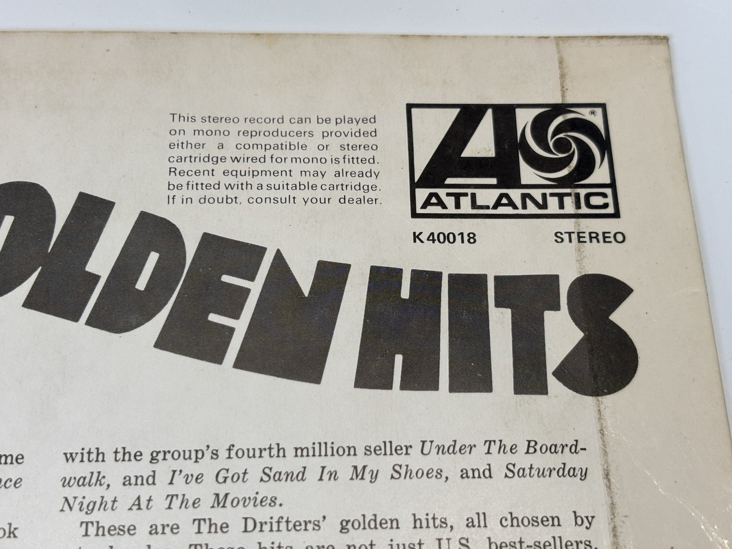 The Drifters Golden Hits Vinyl Record K 40018 1973