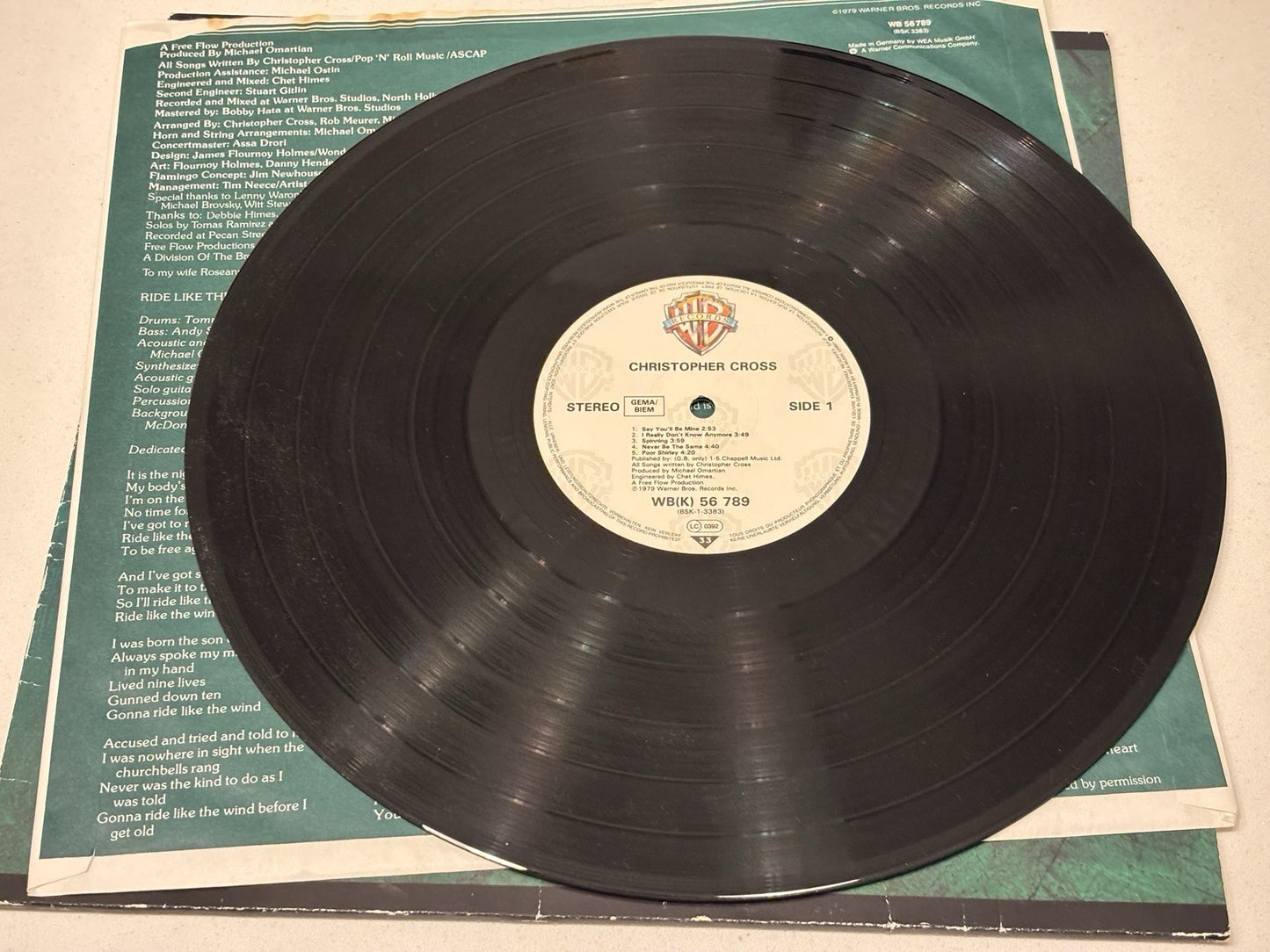 Christopher Cross – Christopher Cross Warner Bros. Records K 56789, Vinyl Album