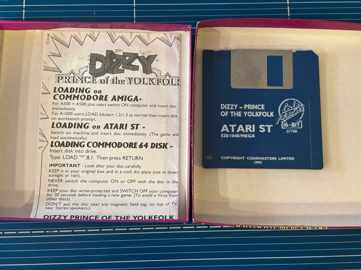 Dizzy Prince of The Yolkfolk Codemasters Atari ST Vgc Complete