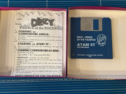 Dizzy Prince of The Yolkfolk Codemasters Atari ST Vgc Complete