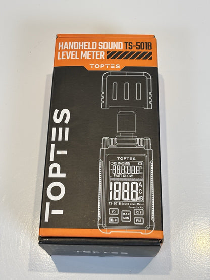 TopTes TS-501B Decibel Meter Sound Level Meter 30-130 dB Backlit LCD