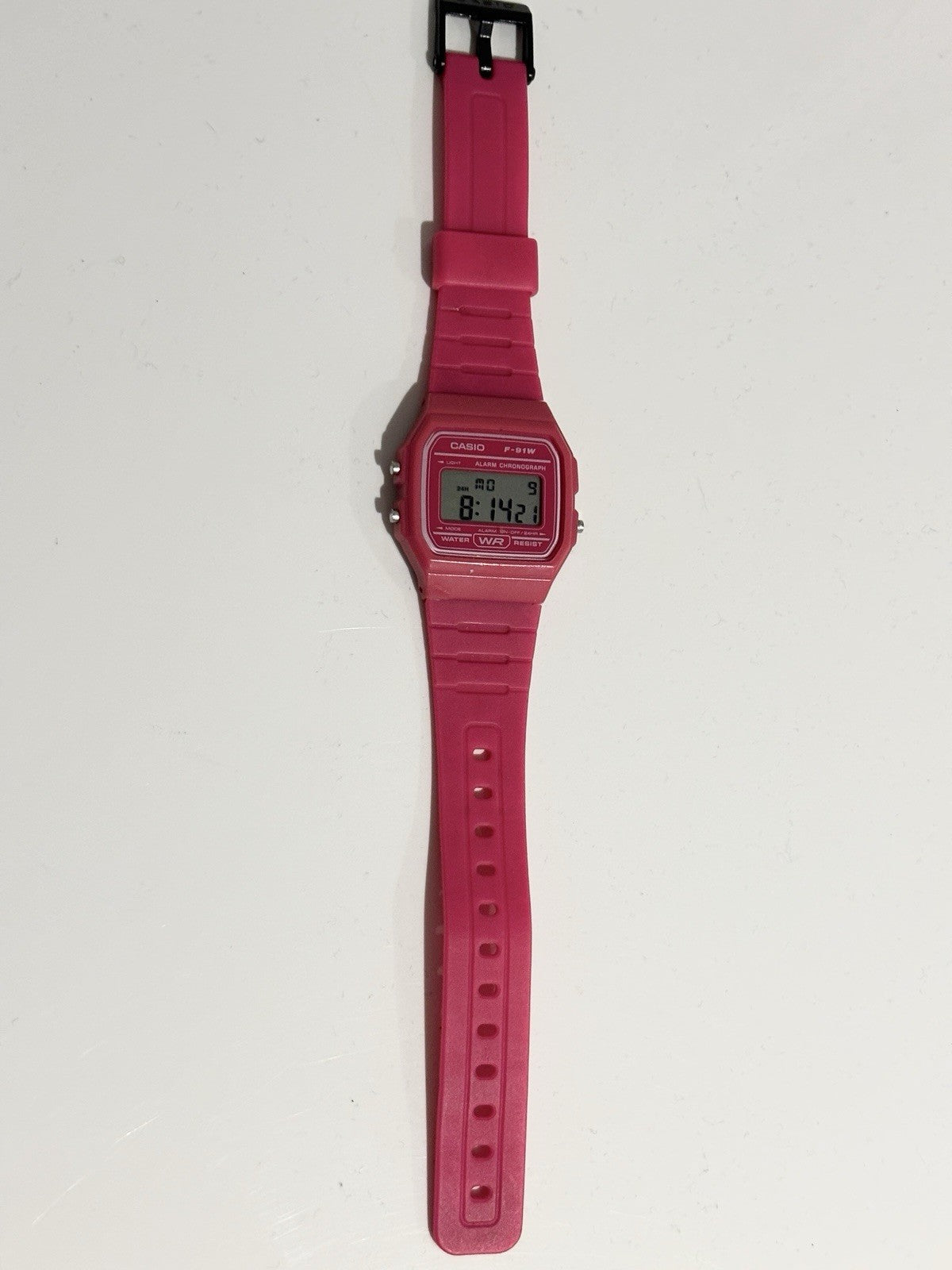 Casio F91W Vibrant PINK Resin Strap Casual Watch CASIO F-91WC-4AEF-  Men Women
