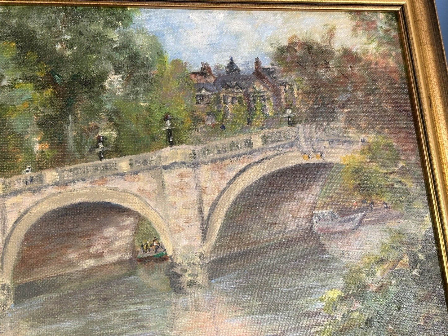 Richmond Bridge Oil Painting- Signed Mew 99