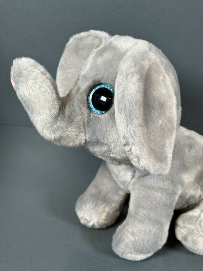 Rare Ty Peanut the Grey Elephant With Grey Ears (Glitter Eyes) Retired 9"