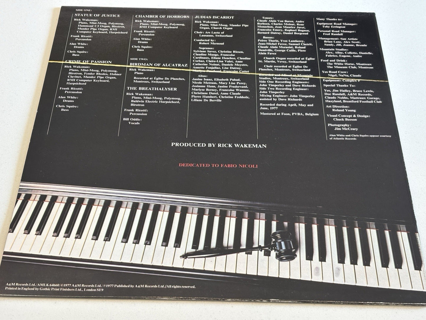 Rick Wakeman Rick Wakeman's Criminal Record LP Album Vinyl Record - EX