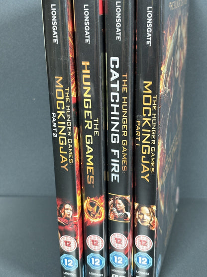 The Hunger Games 1-4 Complete DVD Set Catching Fire Mockingjay 1 & 2