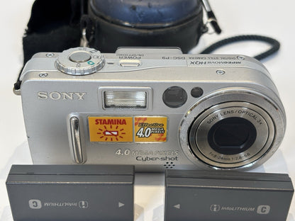Sony Digital Camera Cybershot DSC-P9 4.0MP Silver With 2 Batteries