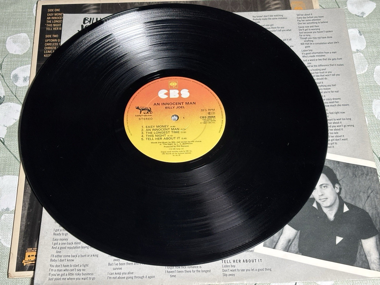 BILLY JOEL An Innocent Man LP 1983 CBS 25554