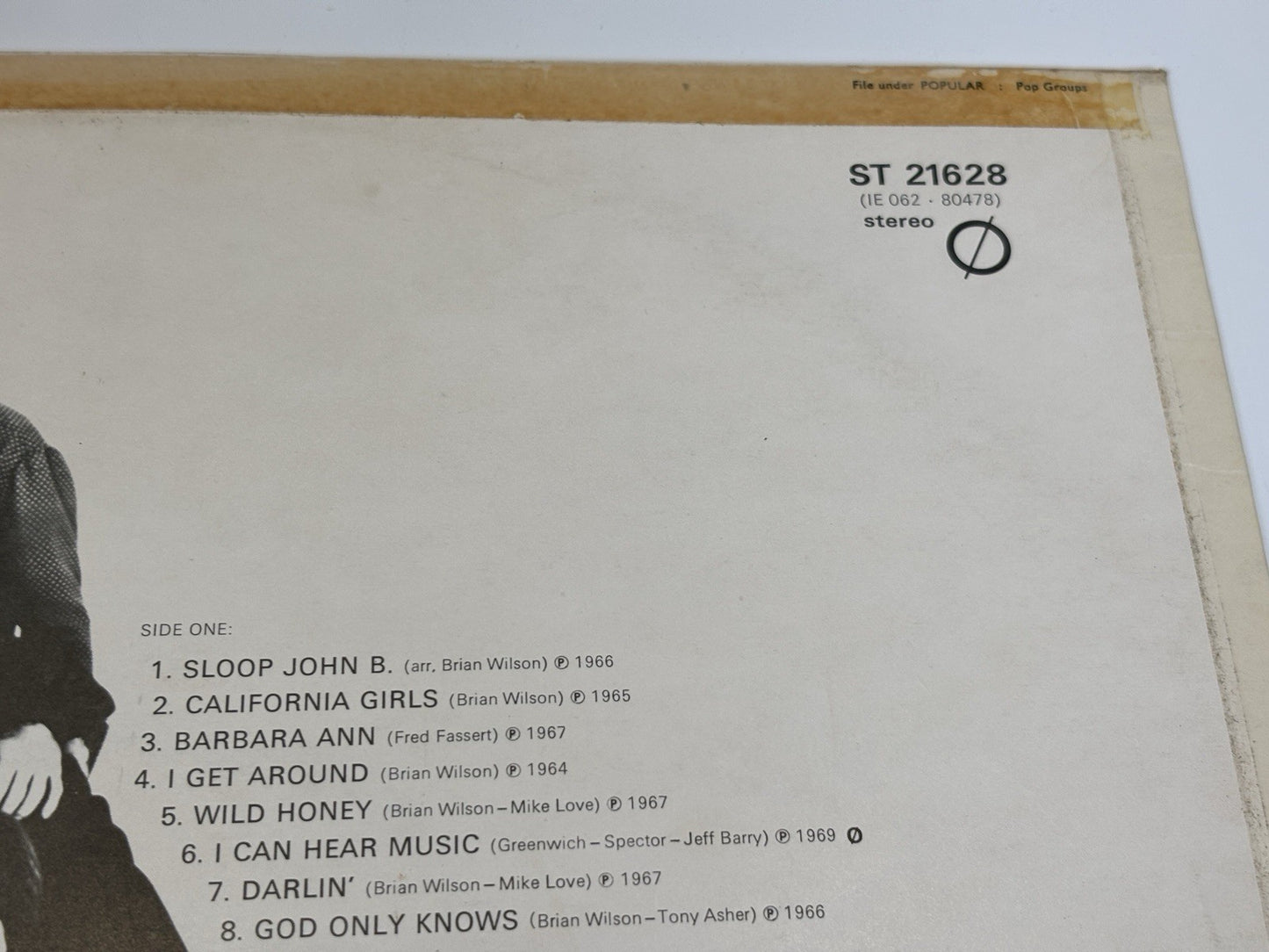 The Beach Boys Greatest Hits Vinyl UK Capitol LP Good Vibrations Brian Wilson