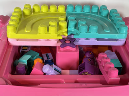 Mega Blocks Table With Storage & Mega Block Bricks