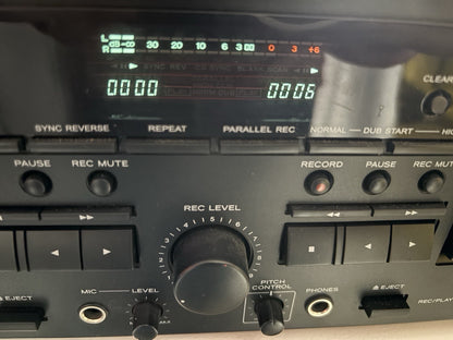 TEAC W-890R MK II Double Auto Reverse Cassette Deck Black