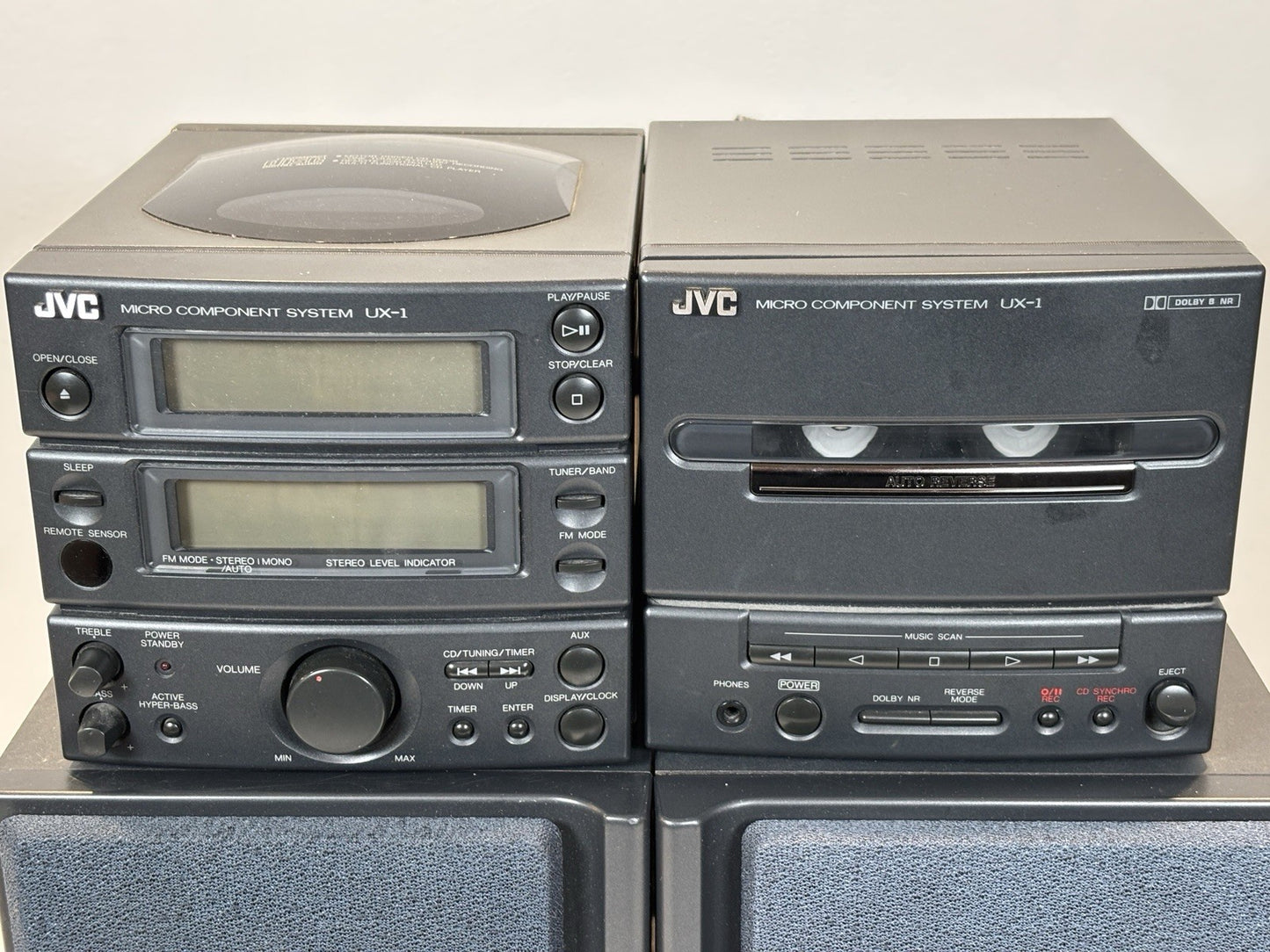 JVC UX-1 Micro Component System CD Tape Tuner Aux Mini Stack System TESTED VGC