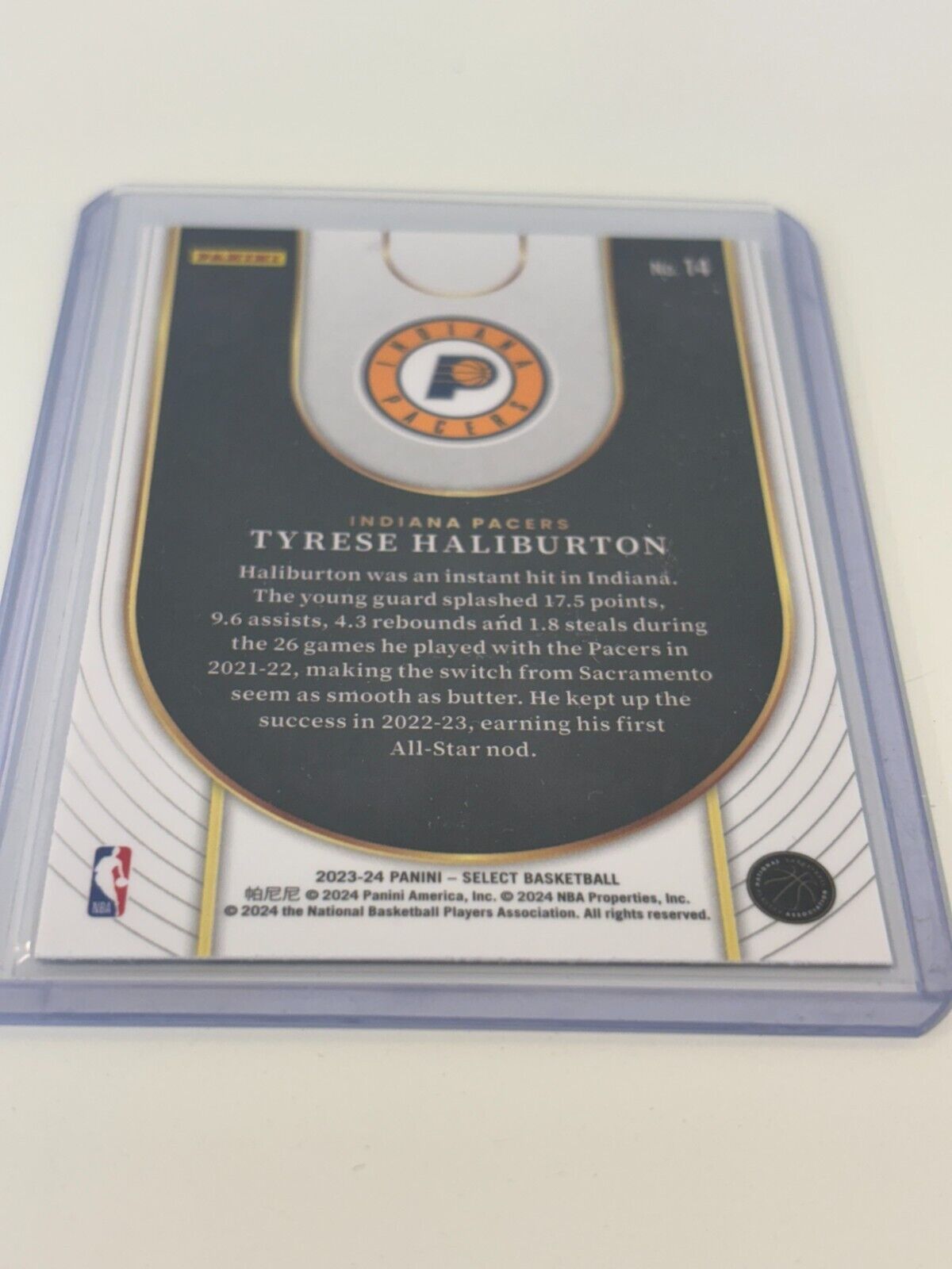 2023-24 Panini Select Tyrese Halliburton Neon Icon Silver Prizm Indiana Pacers