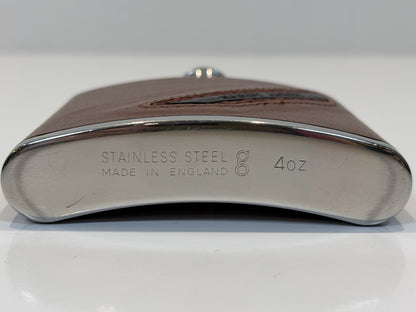 Hardy Amies Savile Row, 4 oz Hip Flask, Stainless Steel, Made In England.