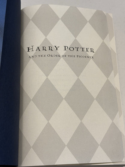 Harry Potter And The  Order Of The Phoenix American 1st Edition 2003 JK Rowling