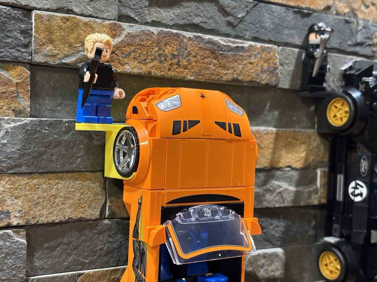 4x Lego Speed Champions & Mini Figure Wall Mount Display Bracket (Colour Options)