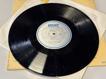 ARCHIV PRODUKTION Werke Von Georg Friedrich Handel 10" Vinyl