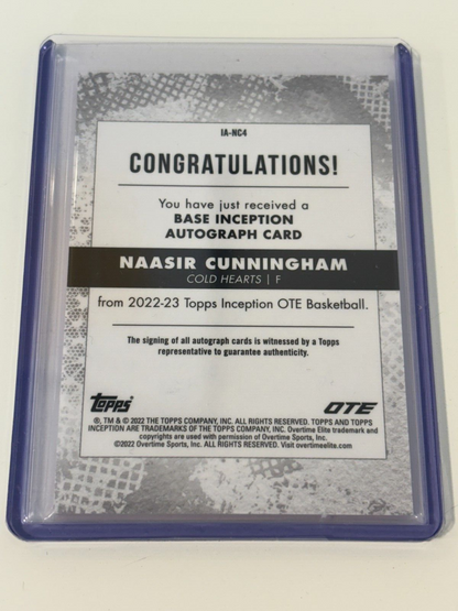 Topps Inception OTE Naasir Cunningham Autograph Auto Magenta /99 IANC4