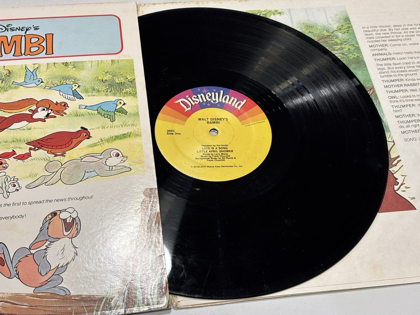 Walt Disney s Story and Songs from Bambi Vinyl - Disneyland - 3903