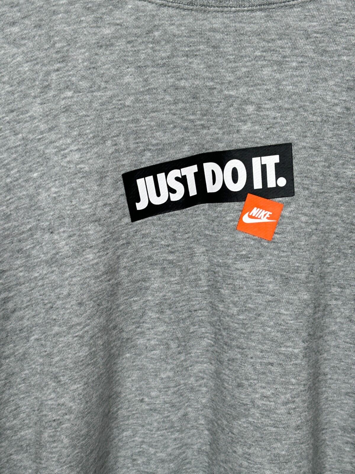 NIKE JUST DO IT Men's Grey Sweatshirt XL Sports Crew Neck