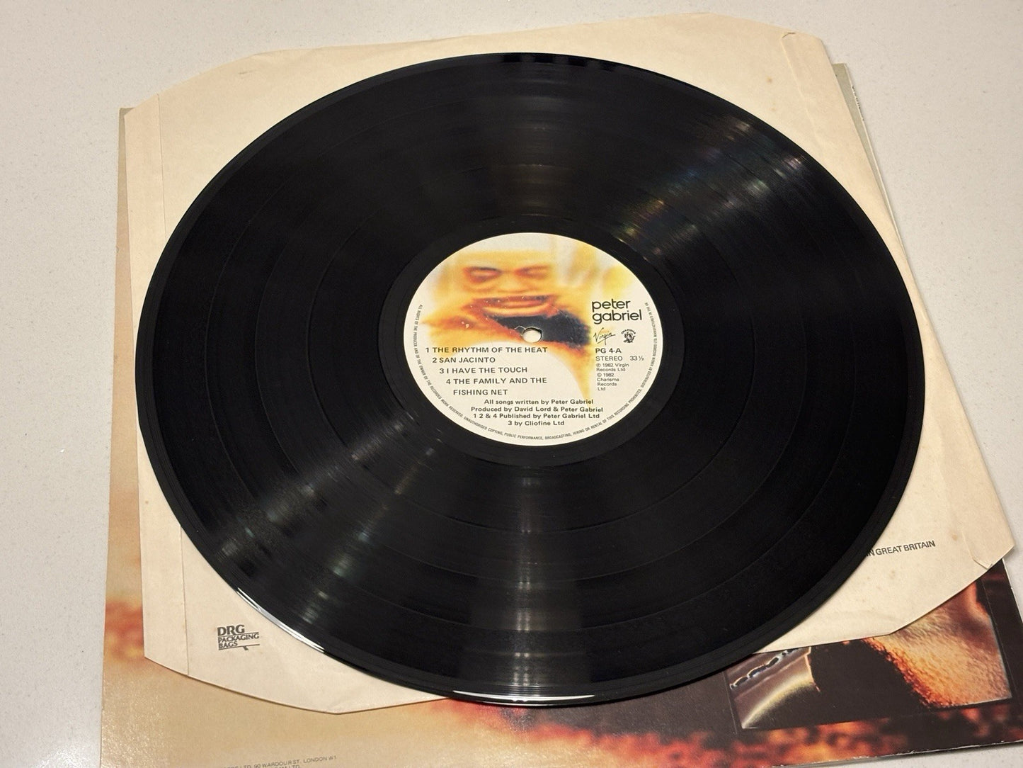 Peter Gabriel – Peter Gabriel LP VINYL 1982 CHARISMA PROG ROCK