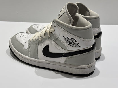 Nike Air Jordan 1 Mid Grey Fog Black BQ6472-015 Trianers in Size 4 UK