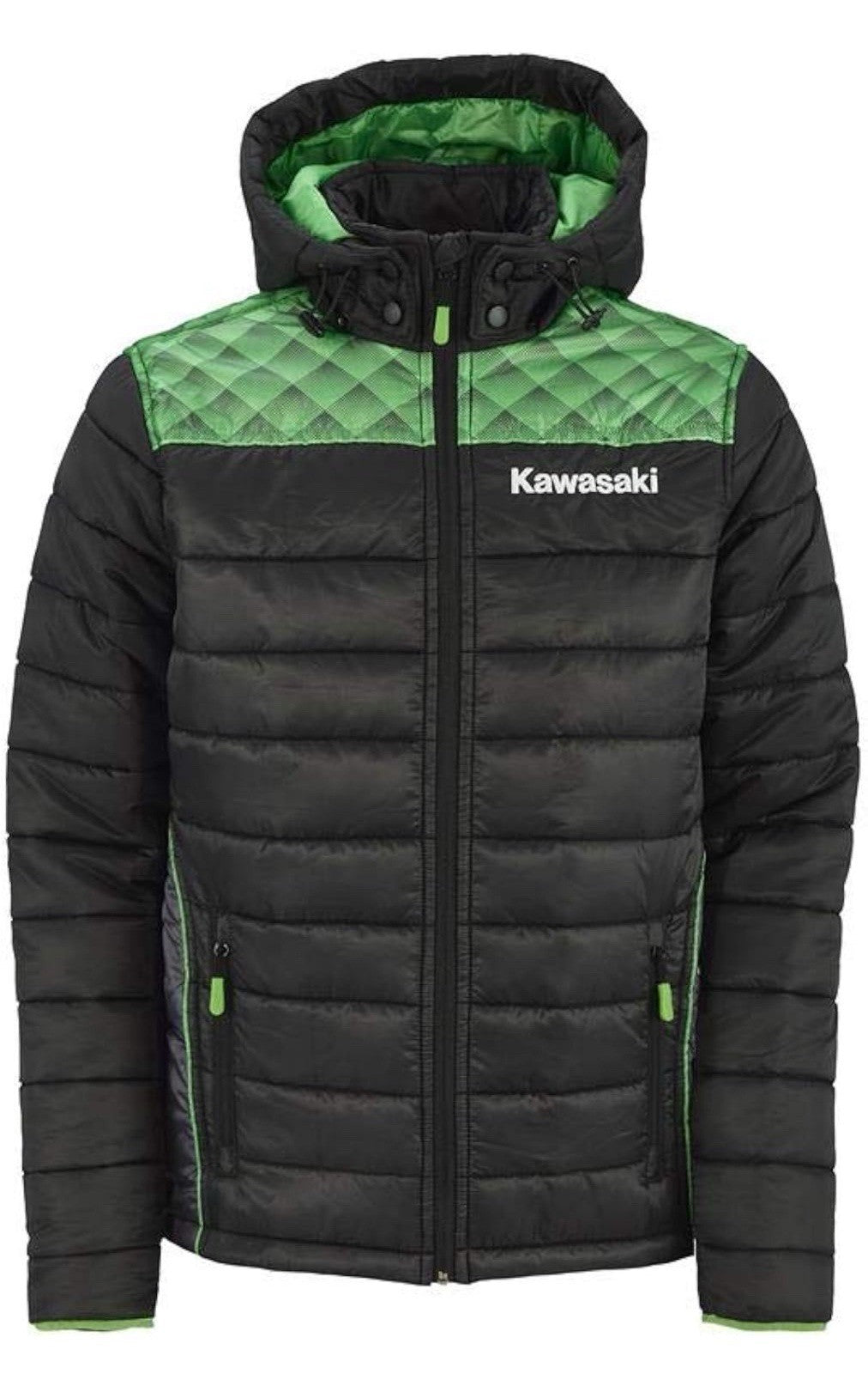 Kawasaki Sports Coat Jacket Hooded Padded Rare
