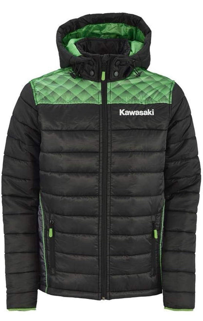 Kawasaki Sports Coat Jacket Hooded Padded Rare