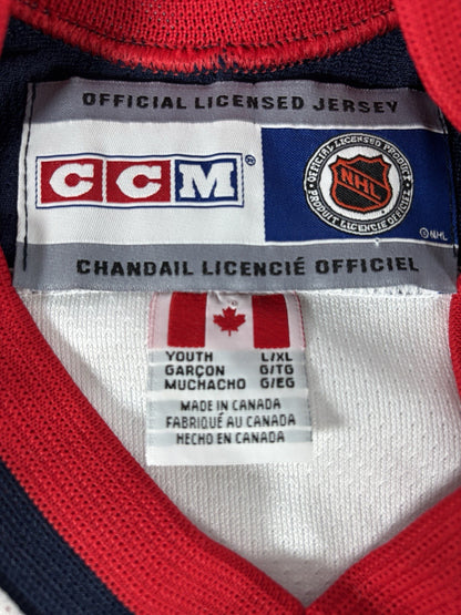 Vintage CCM Columbus Blue Jackets NHL Youths L/XL Air-Knit Hockey Jersey Canada