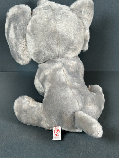Rare Ty Peanut the Grey Elephant With Grey Ears (Glitter Eyes) Retired 9"