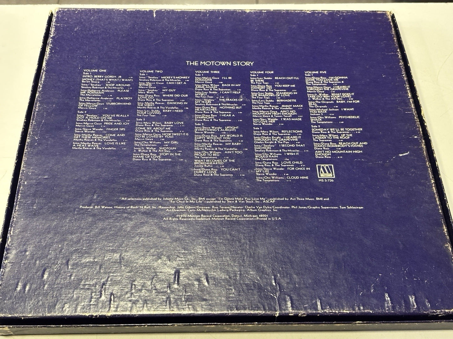 The Motown Story - 1970 Limited Edition 5 LP Vinyl Box Set Collection MS 5-726