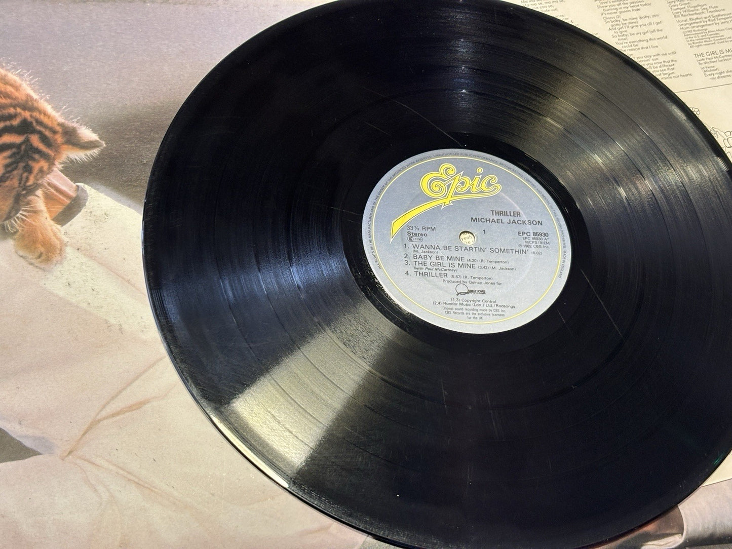 Michael Jackson Thriller A1 B1 Gatefold LP Album Vinyl Record EPC 85930