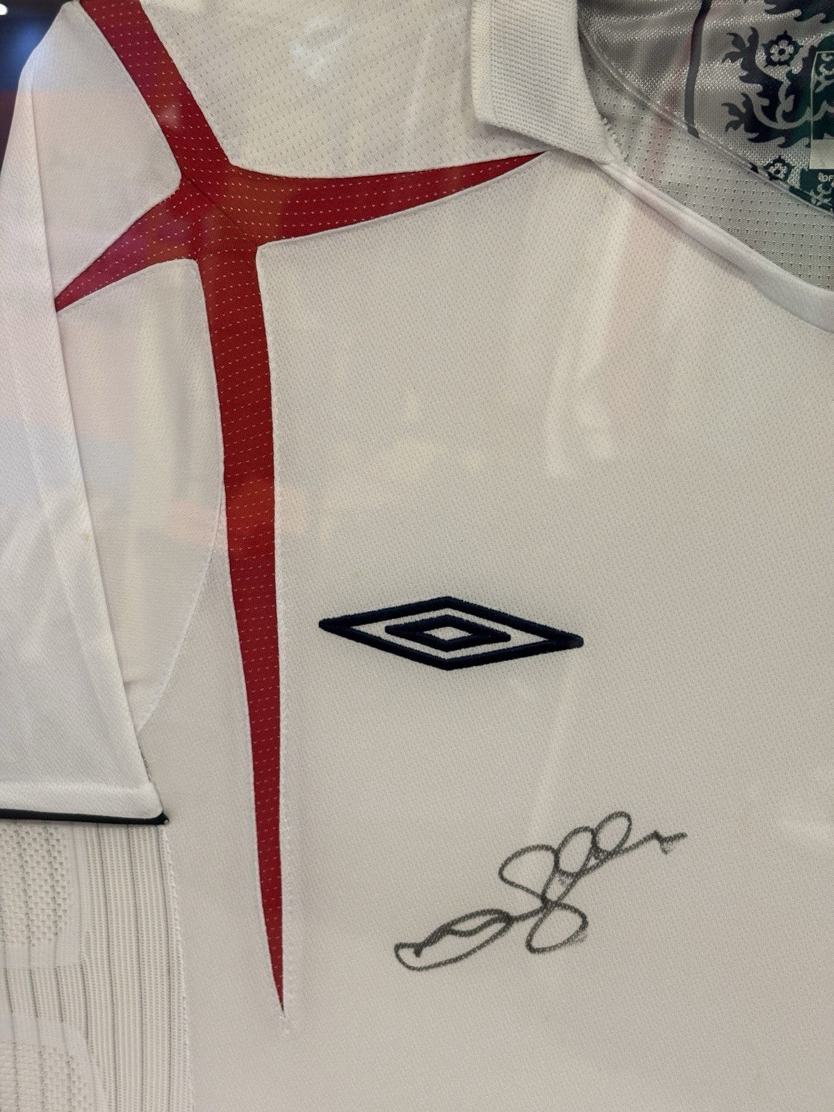 David Beckham Signed Framed 2006 England Shirt Jersey