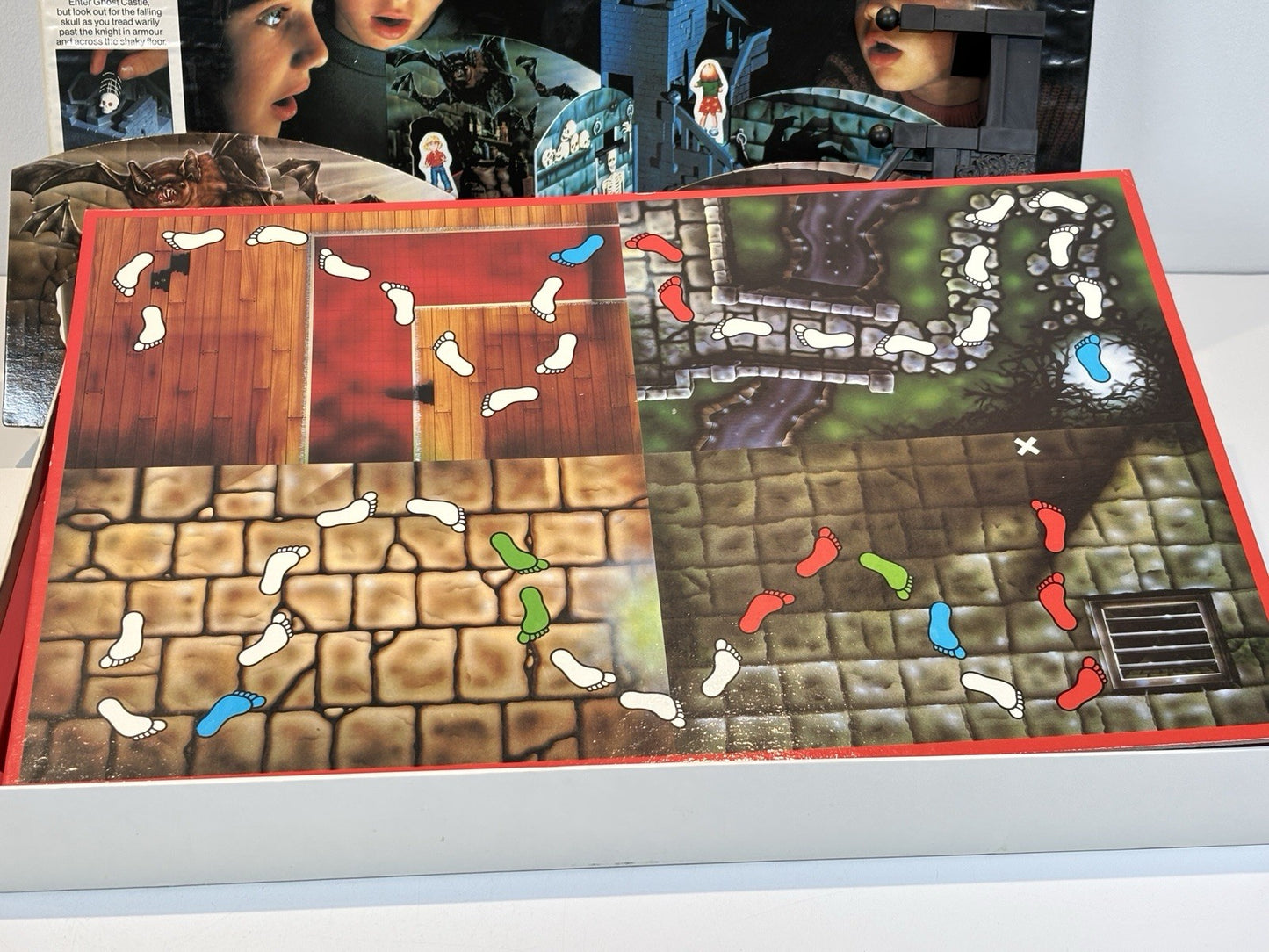 MB Games Vintage Ghost Castle Board Game 1985 Complete Haunted House 3D Retro