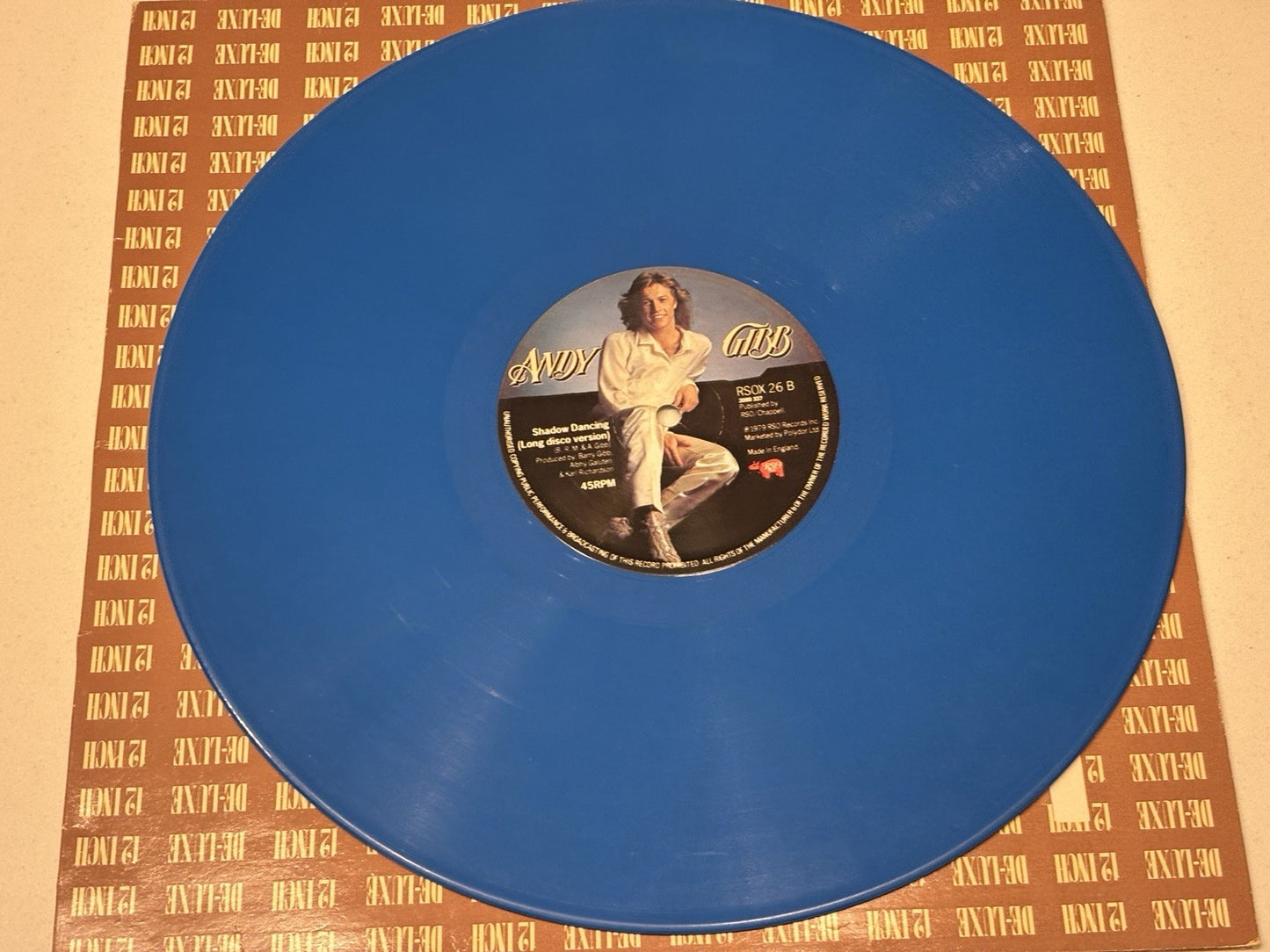 Andy Gibb - Our Love/Shadow Dancing - Blue Vinyl