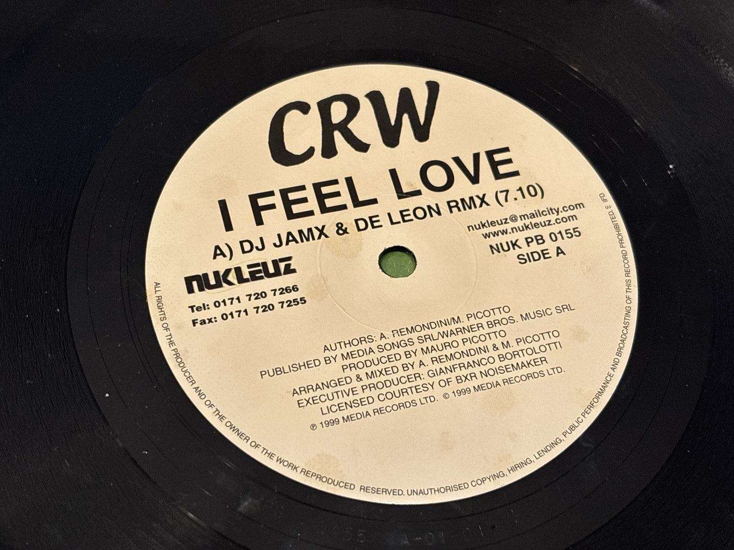 Nukleuz- CRW - I Feel Love & Hard Beat EP 9 - 12” VINYL RECORD DJ