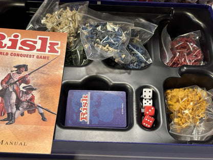 RISK BOARD GAME - PARKER/HASBRO 2004 -GOLDEN CAVALRY PIECE EDITION